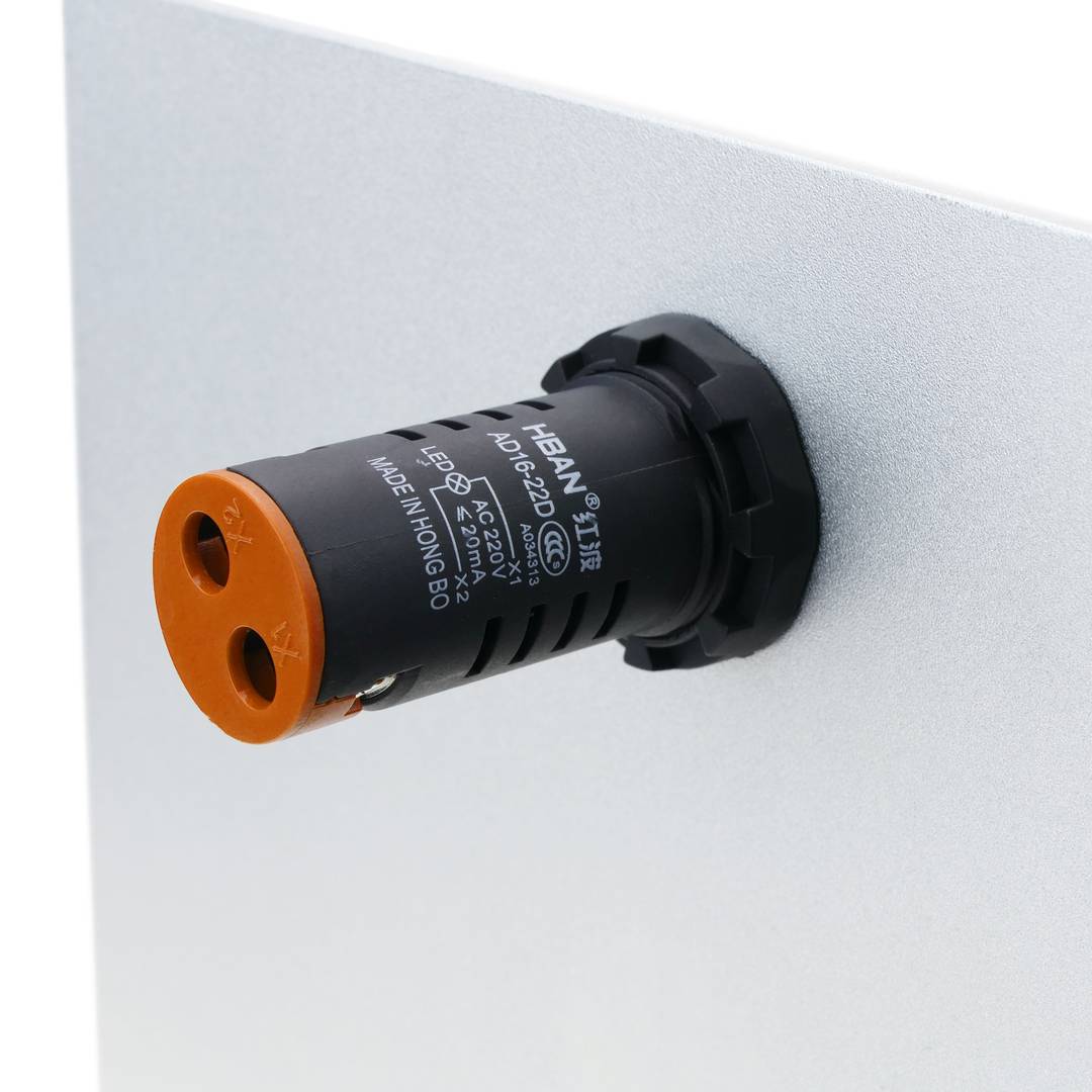 Luz piloto LED intermitente de 22 mm para paneles de control 220 VAC naranja