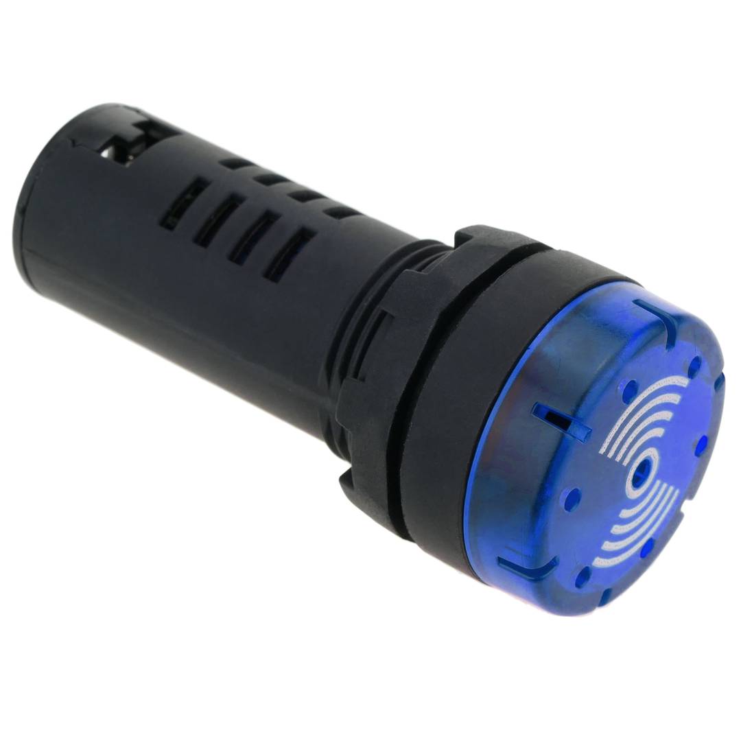 Zumbador de 22 mm para paneles de control 220 VAC azul señal acústica