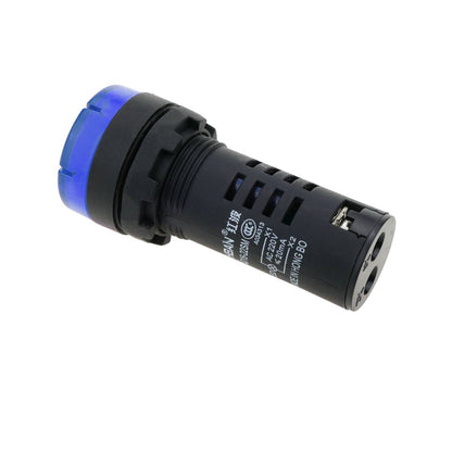 Zumbador de 22 mm para paneles de control 220 VAC azul señal acústica