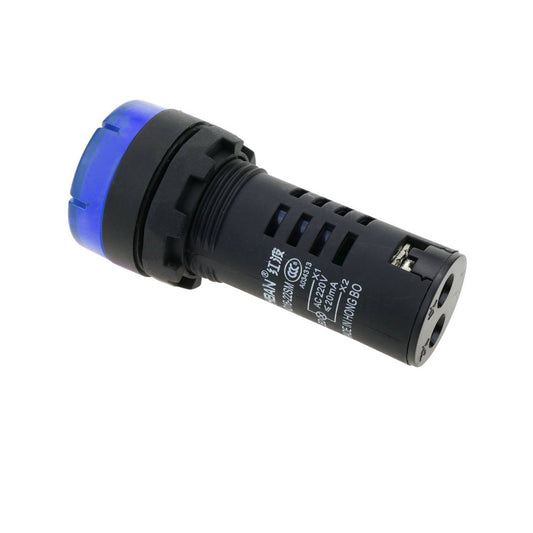 Zumbador de 22 mm para paneles de control 220 VAC azul señal acústica