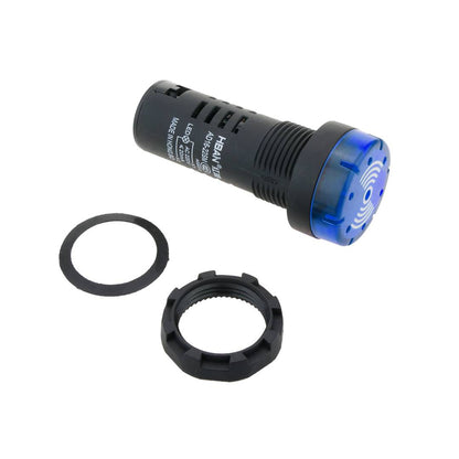 Zumbador de 22 mm para paneles de control 220 VAC azul señal acústica