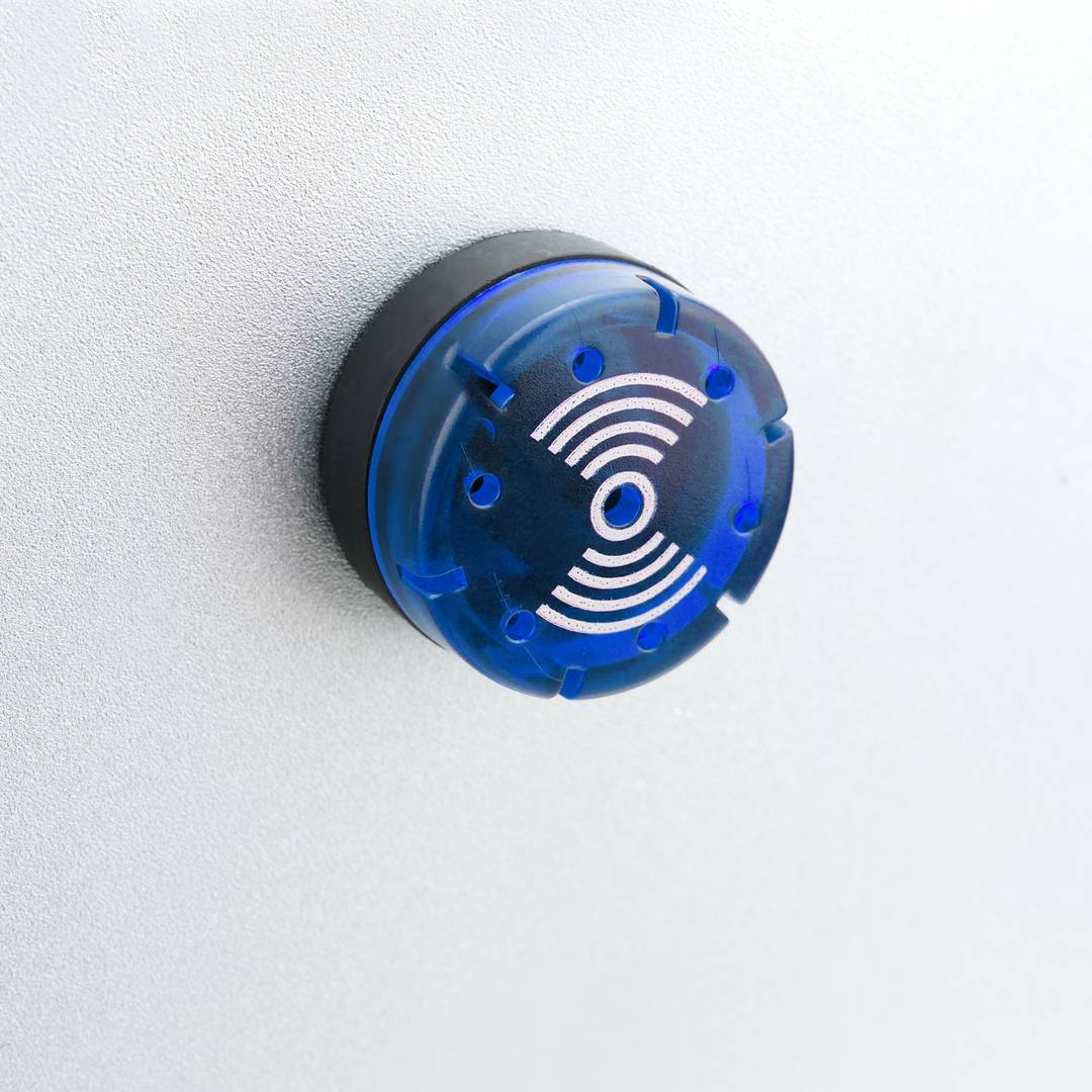 Zumbador de 22 mm para paneles de control 220 VAC azul señal acústica