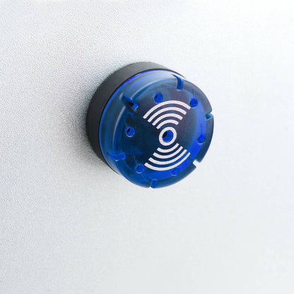 Zumbador de 22 mm para paneles de control 220 VAC azul señal acústica
