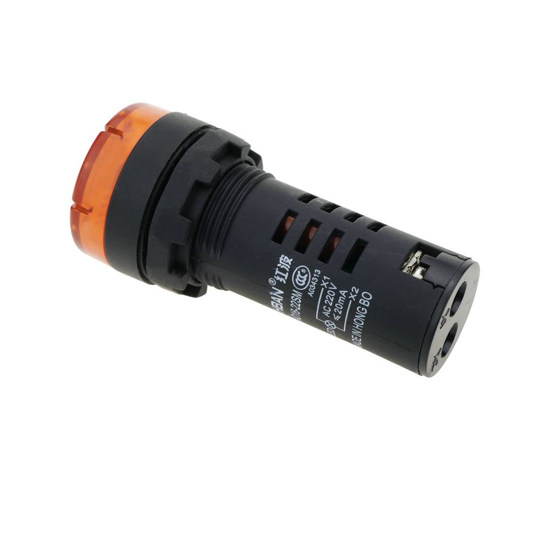 Zumbador de 22 mm para paneles de control 220 VAC naranja señal acústica