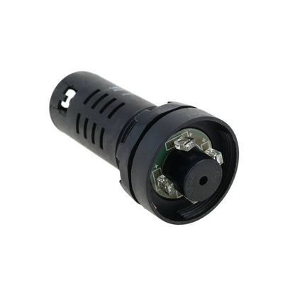 Luz piloto LED intermitente con zumbador de 22 mm para paneles de control 220 VAC azul