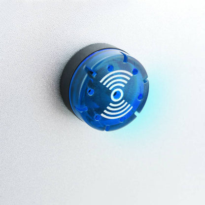 Luz piloto LED intermitente con zumbador de 22 mm para paneles de control 220 VAC azul