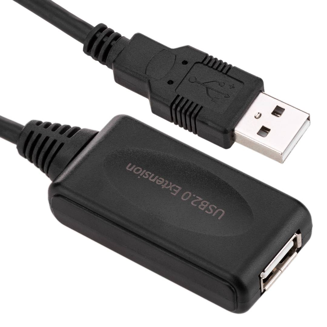 Cable prolongador USB 2.0 extensión 5m A-macho a A-hembra