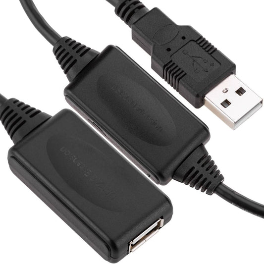 Cable prolongador USB 2.0 Extensión de 15m tipo A macho a hembra con alimentación