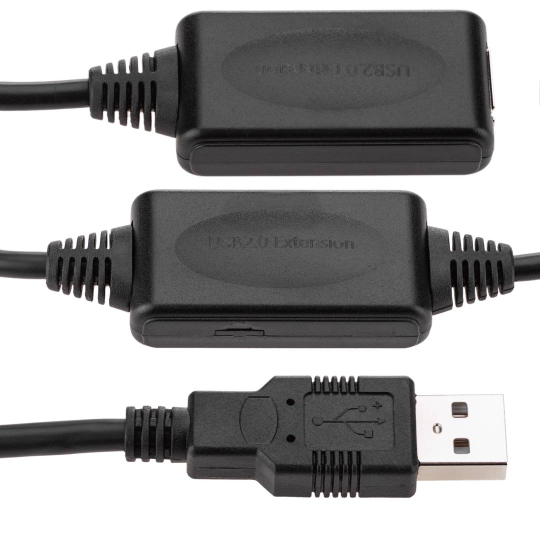 Cable prolongador USB 2.0 Extensión de 15m tipo A macho a hembra con alimentación