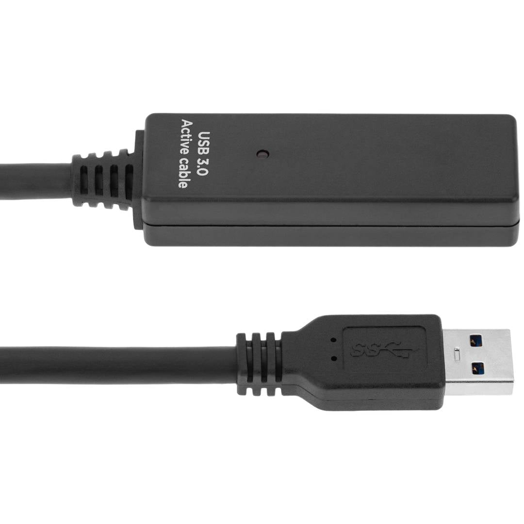 Cable prolongador USB 3.0 extensión AM a AH con alimentación de 10m