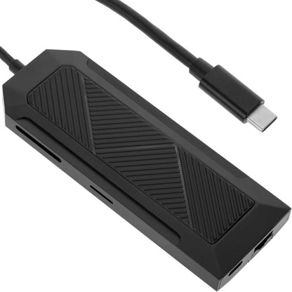 Conversor de USB-C a 3xUSB-A, USB-C PD, HDMI, RJ45, TF, SD y Audio