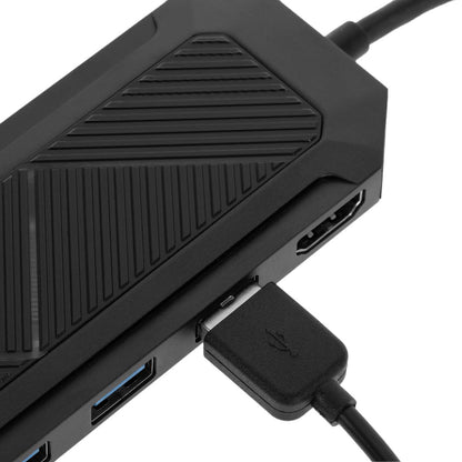 Conversor de USB-C a 3xUSB-A, USB-C PD, HDMI, RJ45, TF, SD y Audio