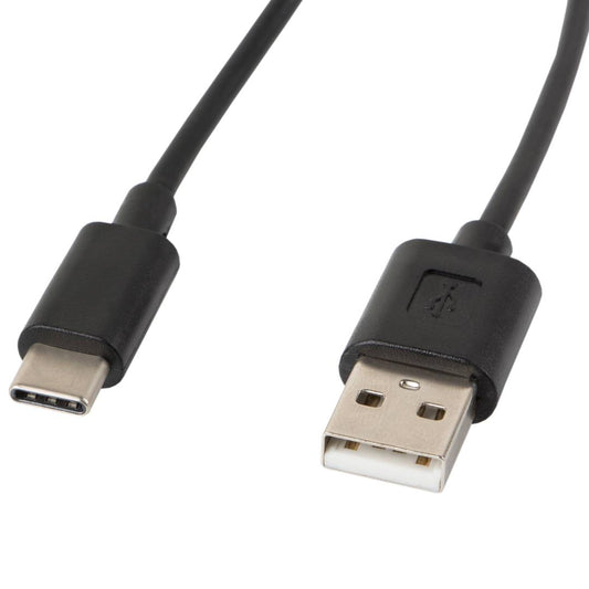 Cable USB de Lanberg CA-USBO-10CC-0018-BK USB A 2.0 macho a USB C macho 1.8 m negro
