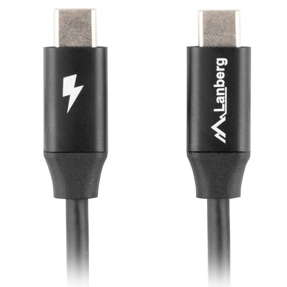Cable USB de Lanberg CA-CMCM-40CU-0018-BK USB A 2.0 macho a USB C macho carga rápida 4.0 1.8m negro