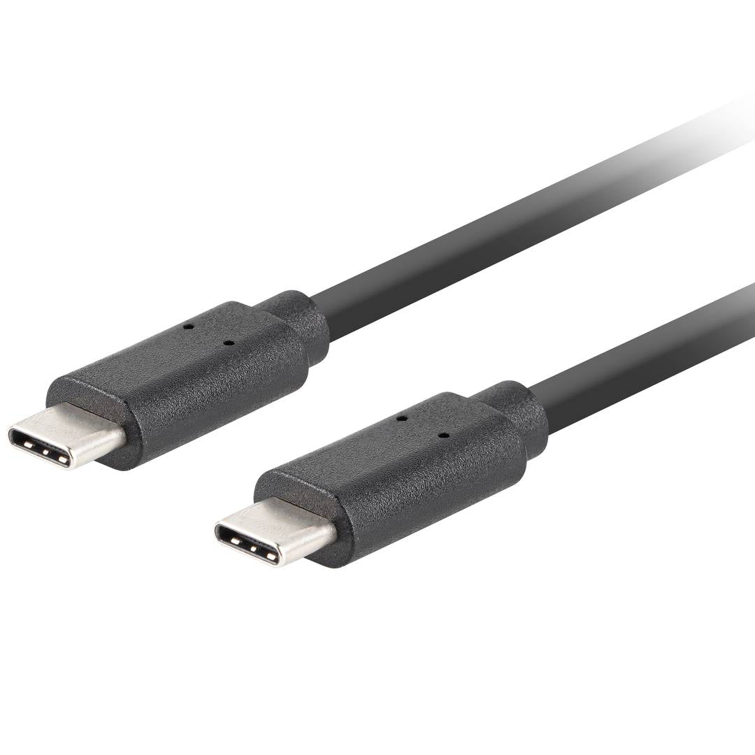 Cable USB C de 1 metro de Lanberg a USB 3.2 Gen 2 (3.1 Gen 2) color negro CA-CMCM-32CU-0010-BK