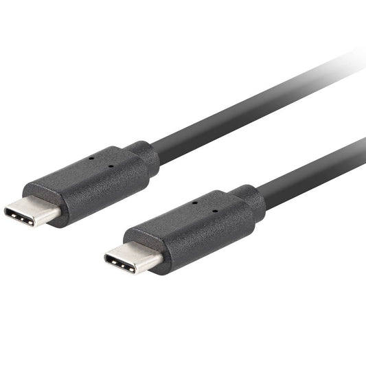 Cable USB C de 1 metro de Lanberg a USB 3.2 Gen 2 (3.1 Gen 2) color negro CA-CMCM-32CU-0010-BK
