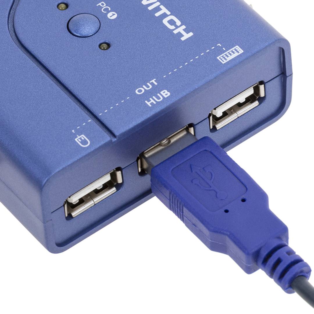 Conmutador KVM Uniclass USB VGA 1KVM a 4CPU mini