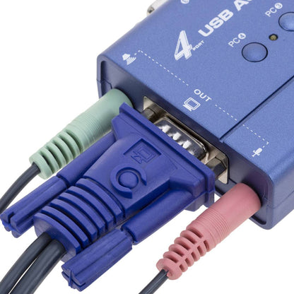 Conmutador KVM Uniclass USB VGA 1KVM a 4CPU mini