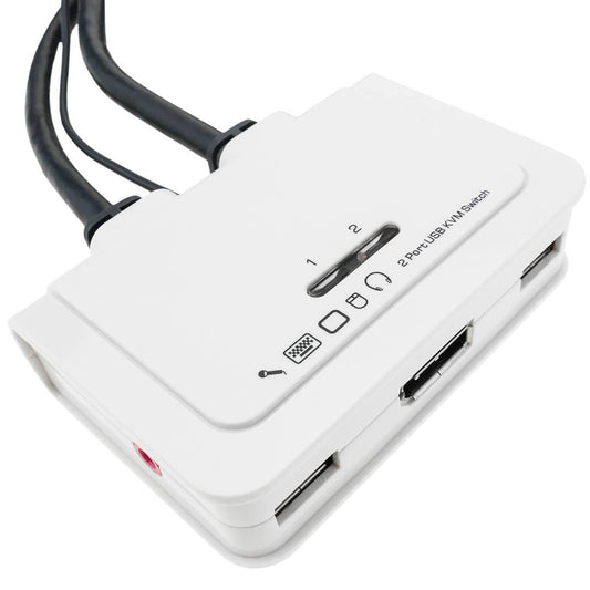 Conmutador KVM Uniclass DisplayPort USB2 AUDIO 1KVM a 2CPU con cable
