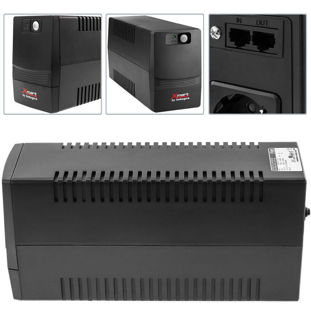 SAI de linea interactiva Supra de 700VA 360W con 2 schuko