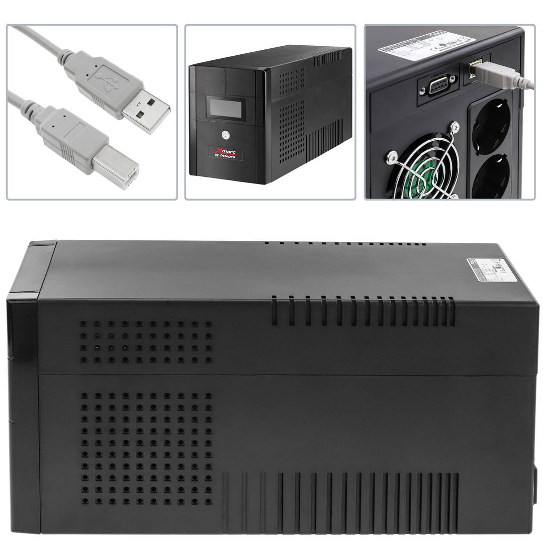 SAI de linea sinusoidal SW-PRO de 2200VA 1400W con 4 schuko