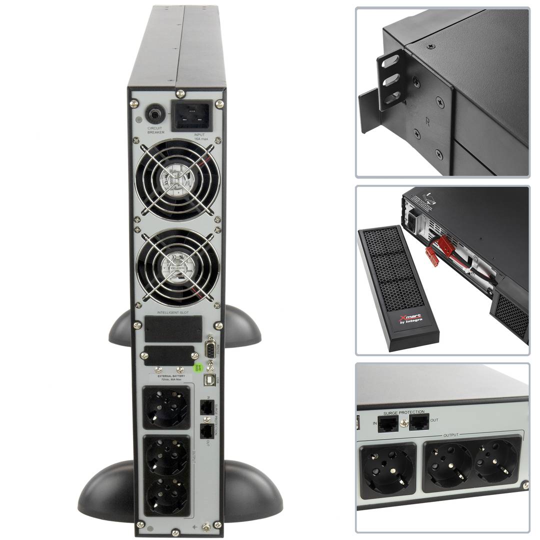 SAI on-line RT9W de 3000VA 2700W para rack 19