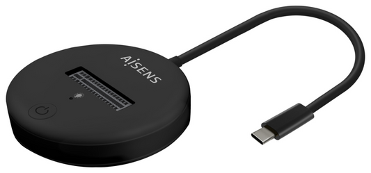 AISENS USB-C Dock M.2 (NGFF) ASUC-M2D013-BK SATA/NVMe A USB3.1 Gen2, Negra