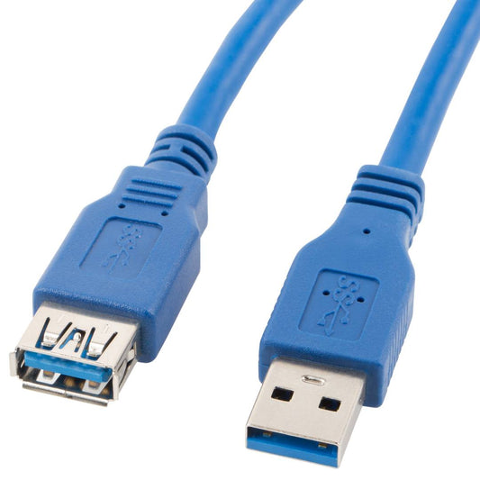 Cable USB A a USB A 1,8 m azul de Lanberg CA-US3E-10CC-0018-B