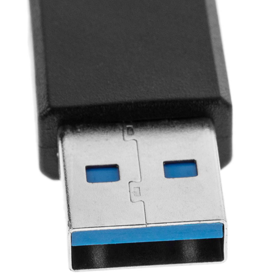 Concentrador USB 3.0 con 4 puertos USB A hembra.