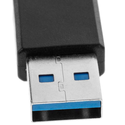 Concentrador USB 3.0 con 4 puertos USB A hembra.