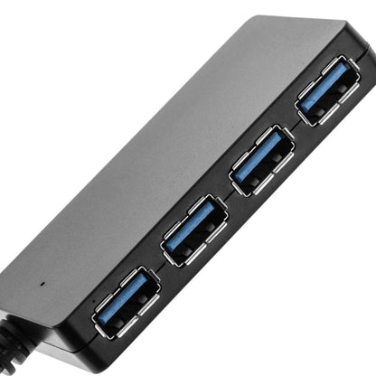 Concentrador USB 3.0 con 4 puertos USB A hembra.