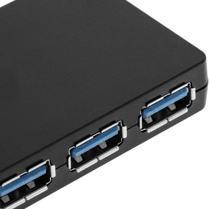 Concentrador USB 3.0 con 4 puertos USB A hembra.