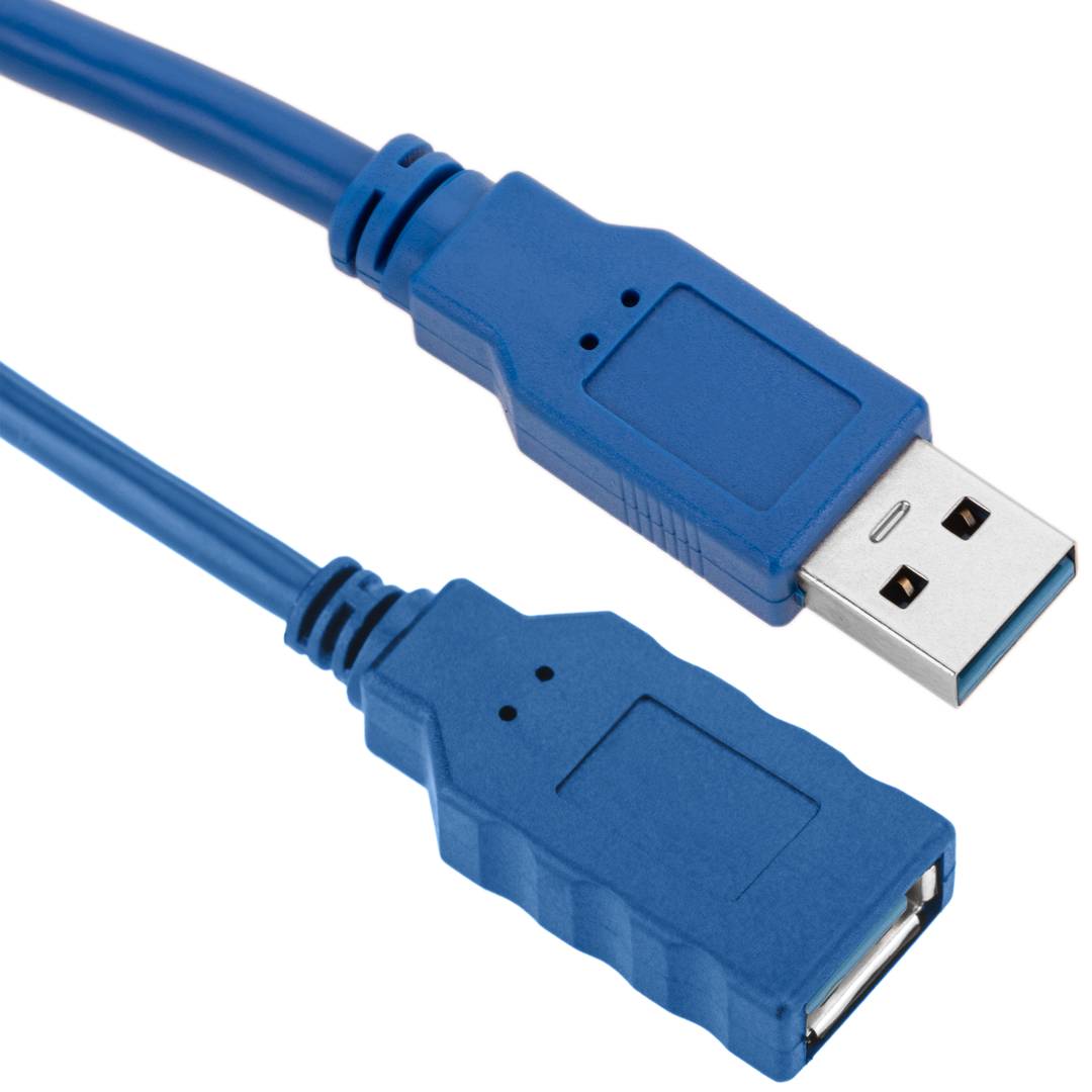 Cable alargador USB 3.0 de 1 m tipo A Macho a Hembra azul