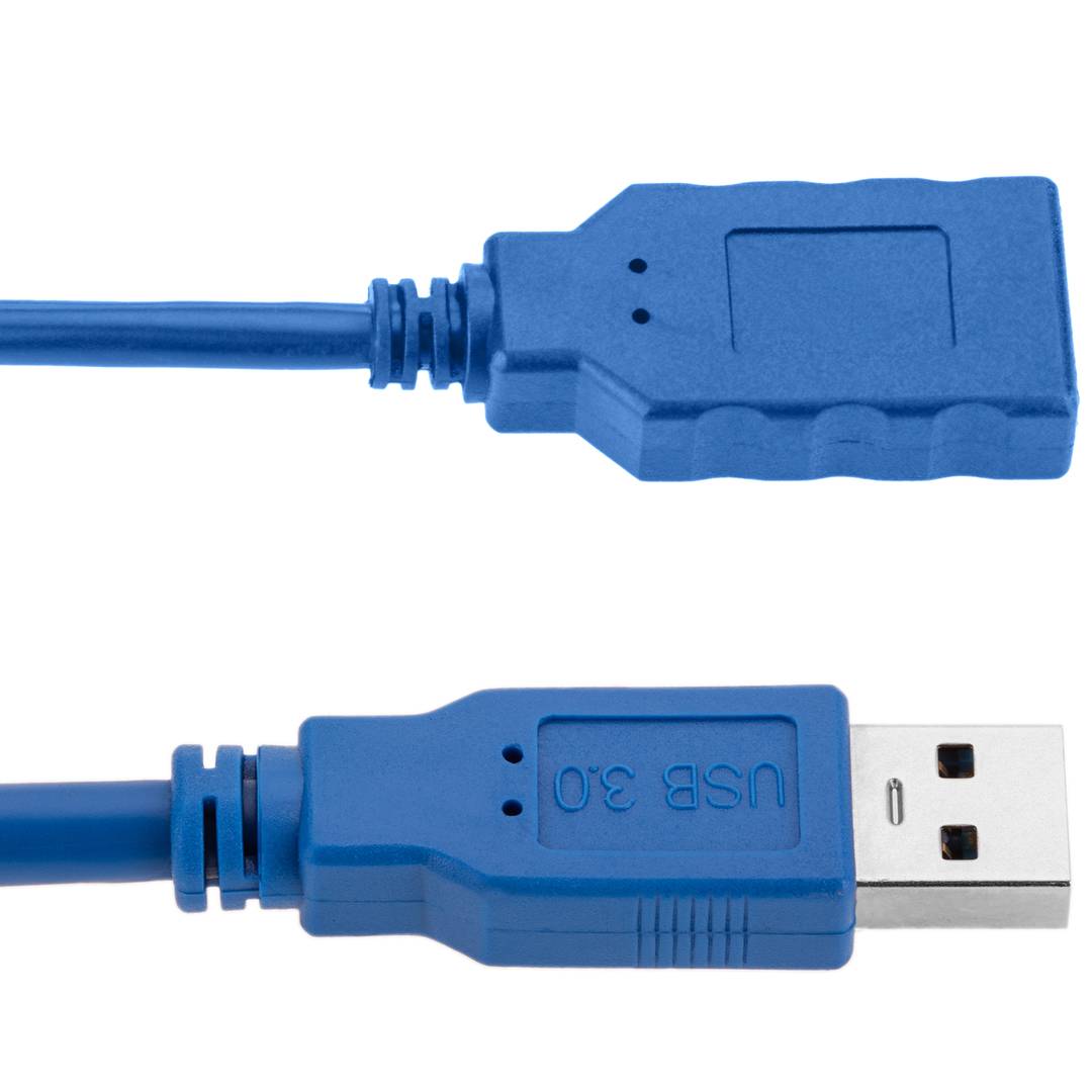 Cable alargador USB 3.0 de 1 m tipo A Macho a Hembra azul