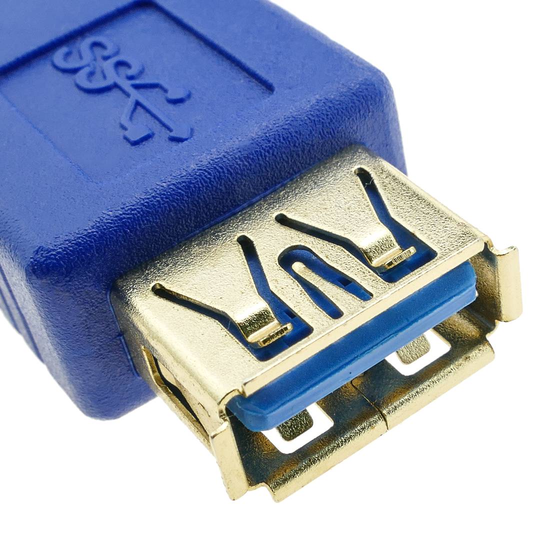 Cable alargador USB tipo A 3.0 de 5m Macho a Hembra azul
