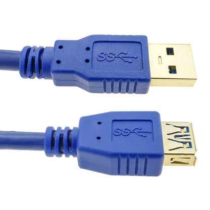 Cable alargador USB tipo A 3.0 de 5m Macho a Hembra azul