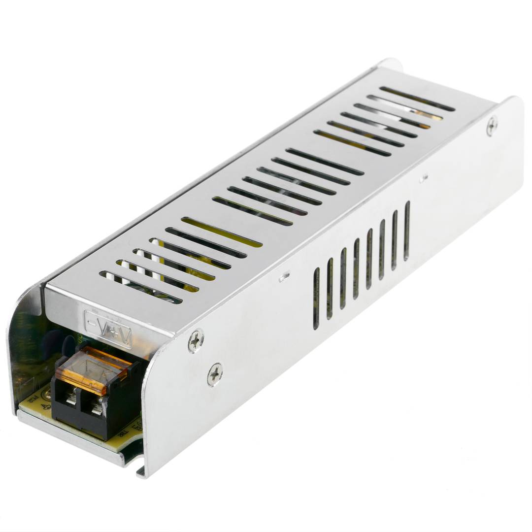 Fuente de alimentación industrial 12VDC 8.3A. Tamaño 47 x 187 x 37 mm