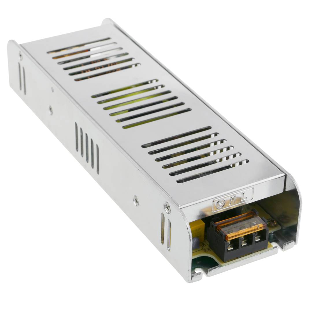 Fuente de alimentación industrial 12VDC 16.7A. Tamaño 68 x 222 x 40 mm