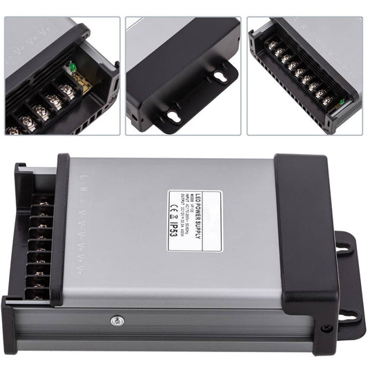 Fuente de alimentación industrial de superficie 12VDC 33.3A. Tamaño 116 x 194 x 50 mm IP53
