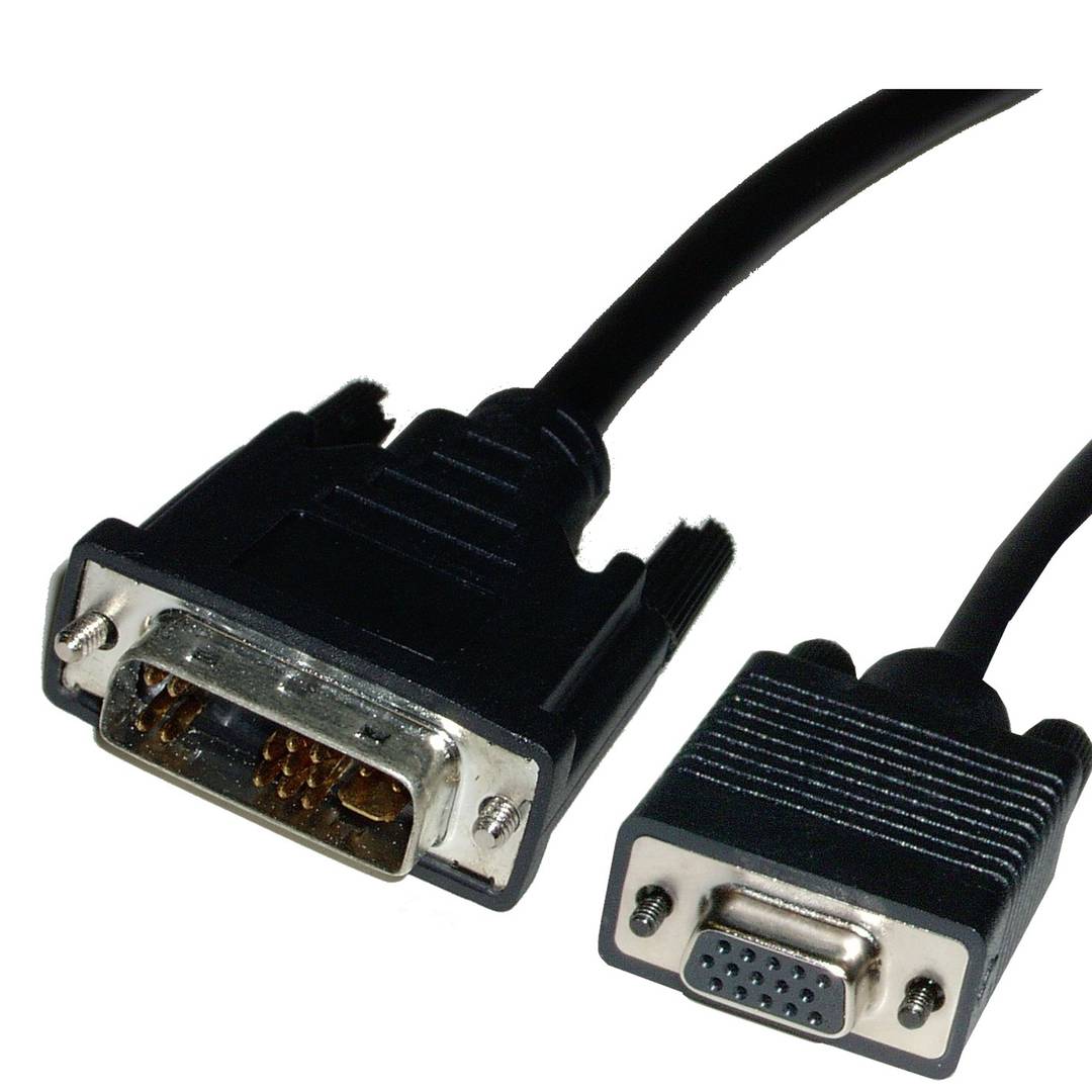 Cable DVI-A macho a VGA hembra de 1,8 m