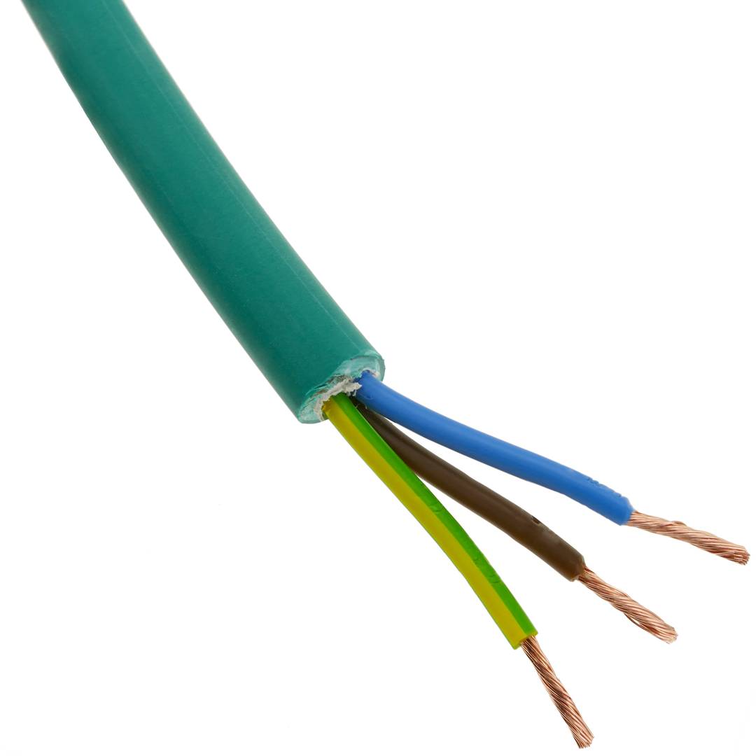 Bobina de cable eléctrico de 3 polos x 2.5 mm² 25 m libre de halógenos LSZH