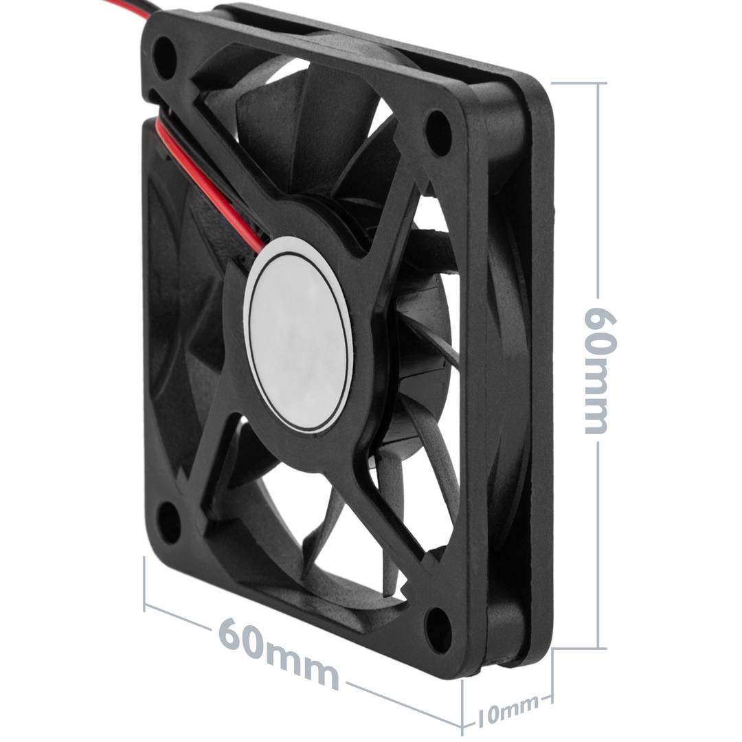 Ventilador de chasis 60x60x10 mm de 12 VDC para caja de ordenador con rodamiento de bolas