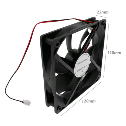 Ventilador de chasis 120x120x25 mm de 12 VDC para caja de ordenador con rodamiento de bolas