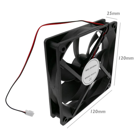 Ventilador de chasis 120x120x25 mm de 12 VDC para caja de ordenador con rodamiento de bolas