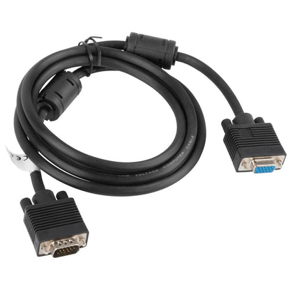Cable VGA macho a hembra 1,8 m negro de Lanberg CA-VGAC-10CC-0018-B+