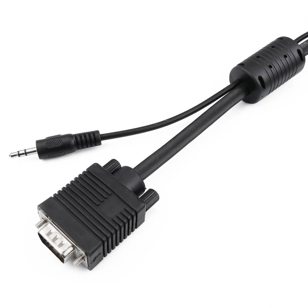Super cable VGA con jack de audio de 3,5 mm macho macho de 0,5 m