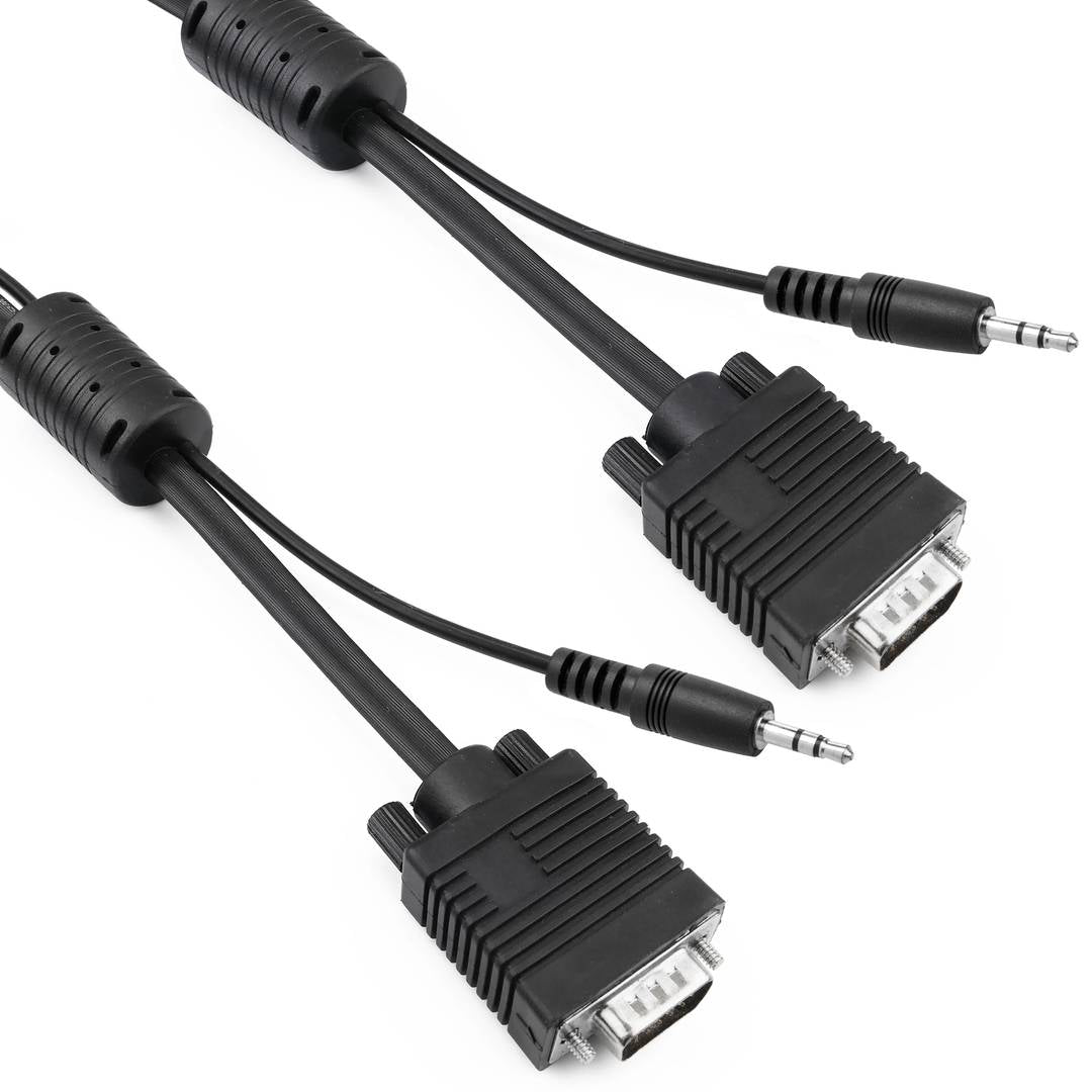 Super cable VGA con jack de audio de 3,5 mm macho macho de 1 m