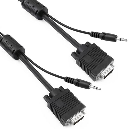 Super cable VGA con jack de audio de 3,5 mm macho macho de 1 m