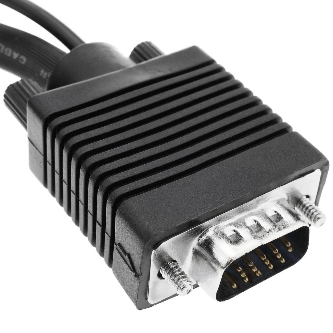 Super cable VGA con jack de audio de 3,5 mm macho macho de 1 m