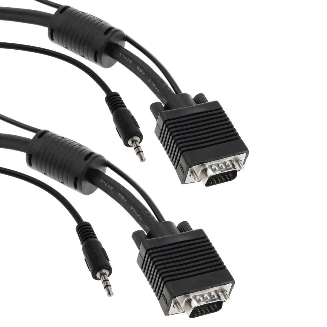 Super cable VGA con jack de audio de 3,5 mm macho macho de 1,8 m